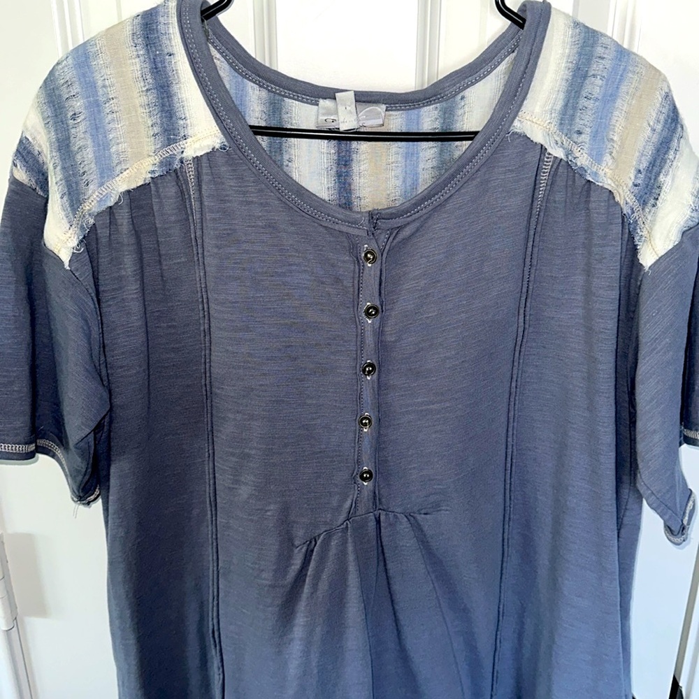 Distressed Shirt Dress - Picture 2 of 6